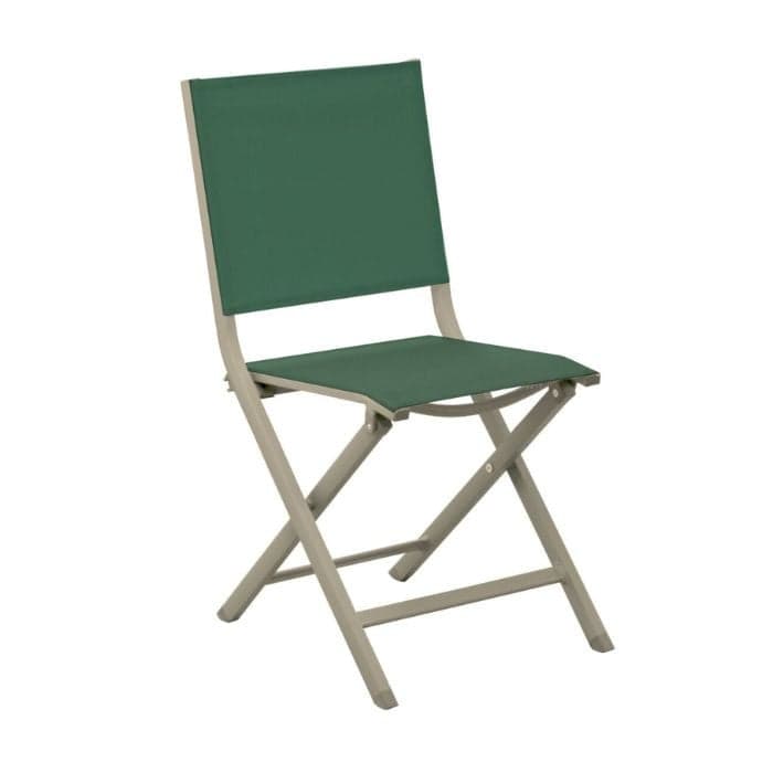 Chaise de jardin pliante aluminium et toile - Théma-PROLOISIRS