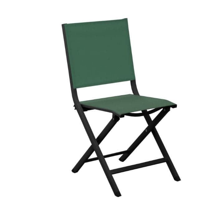 Chaise de jardin pliante aluminium et toile - Théma-PROLOISIRS