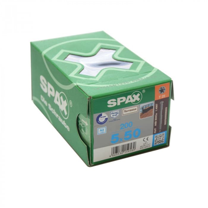 Vis 5x50 Inox A2 Grise Terrasse BTE 200 - Spax-SPAX