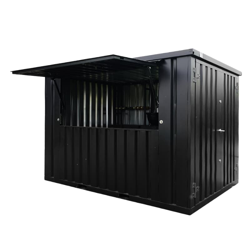 BARCONTAINER 3×2 XL METER SCHWARZ RAL 9005-Neu