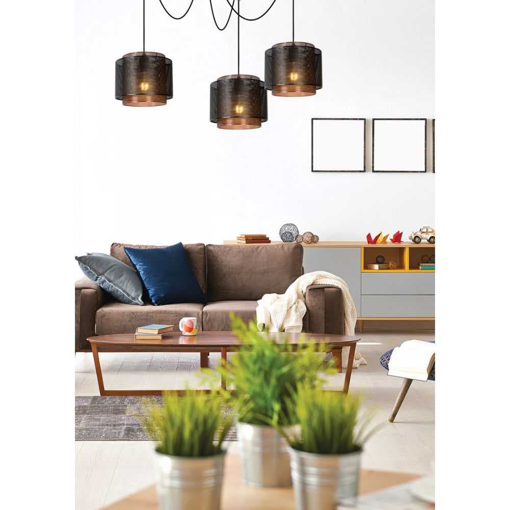 ORRIN - Suspension - Ø 25 cm - 3xE27 - Noir