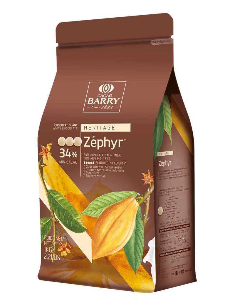 Chocolat blanc de couverture Zephyr 34% : Poids - 1 kg