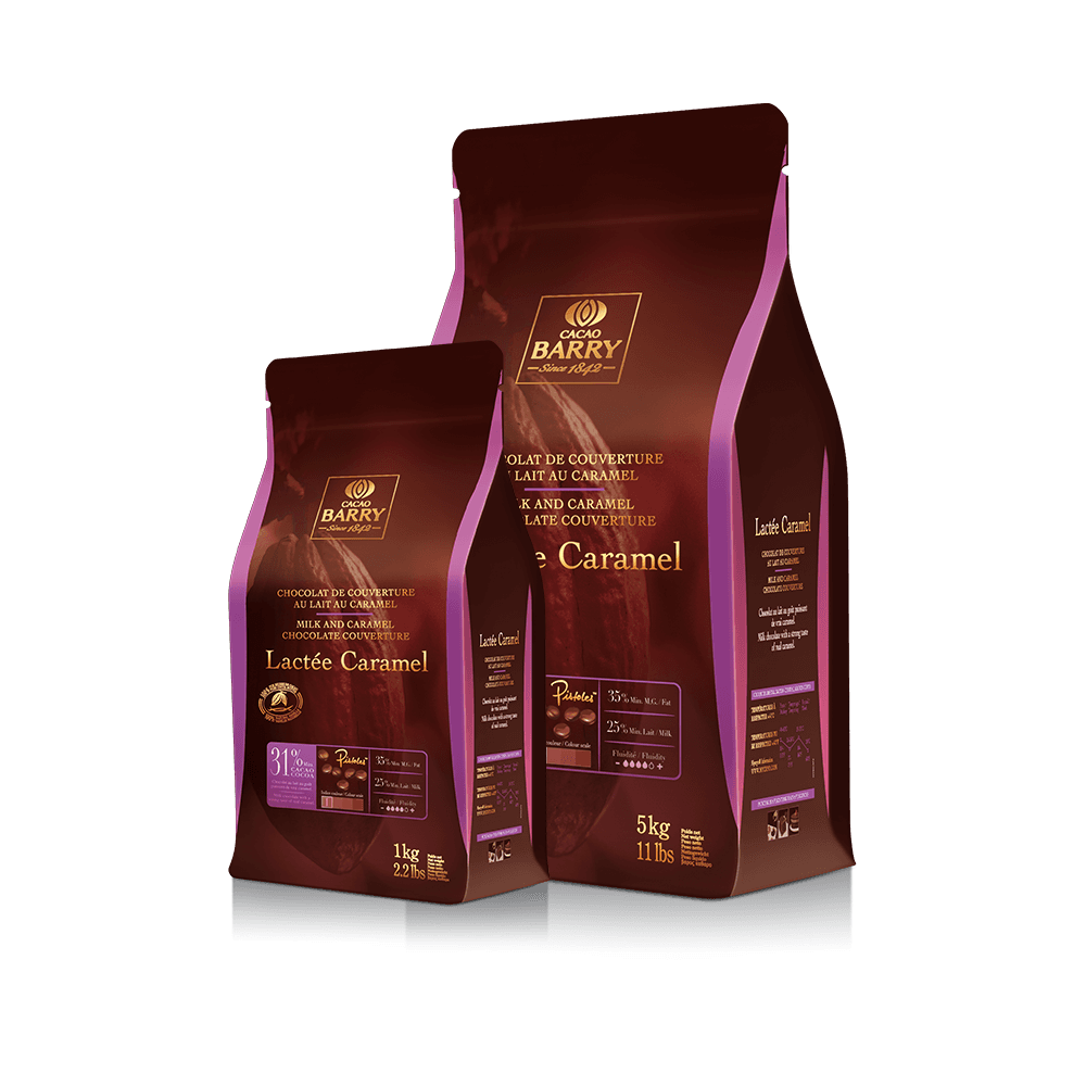Chocolat lait de couverture Lactée Caramel 31% : Poids - 1 kg