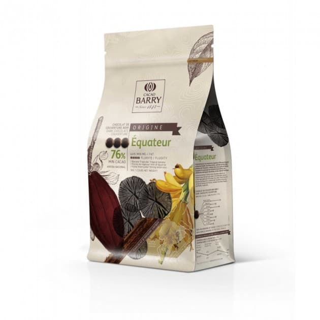 Chocolat noir de couverture Origine Equateur 76% : Poids - 1 kg