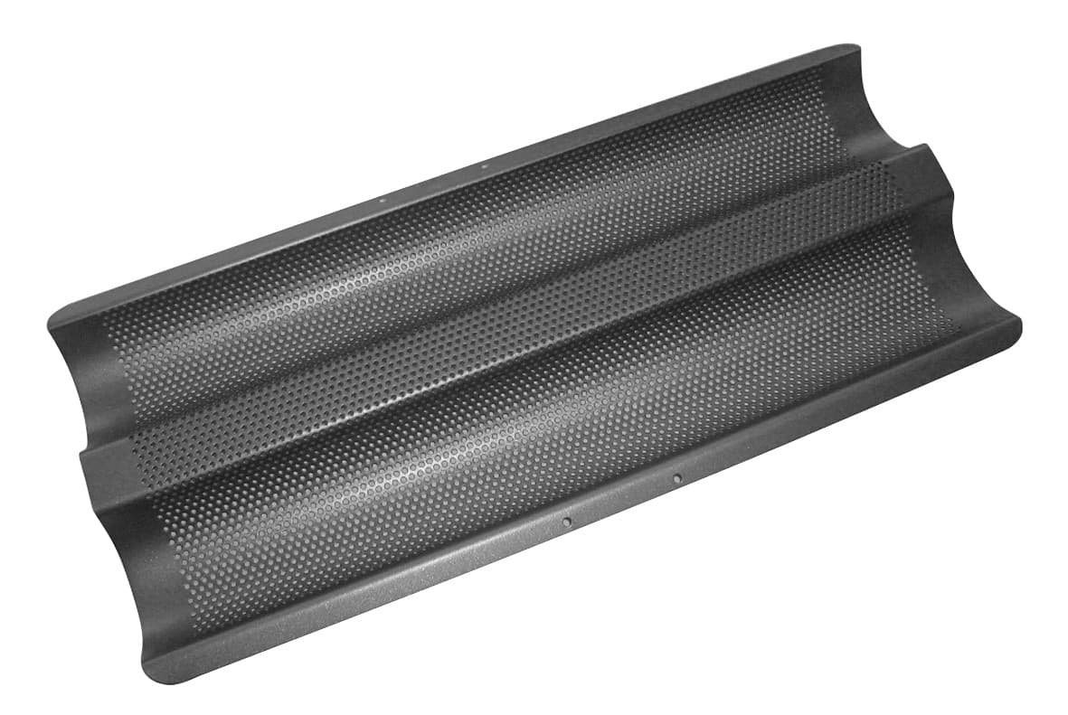 Plaque de cuisson perforée pour 2 baguettes