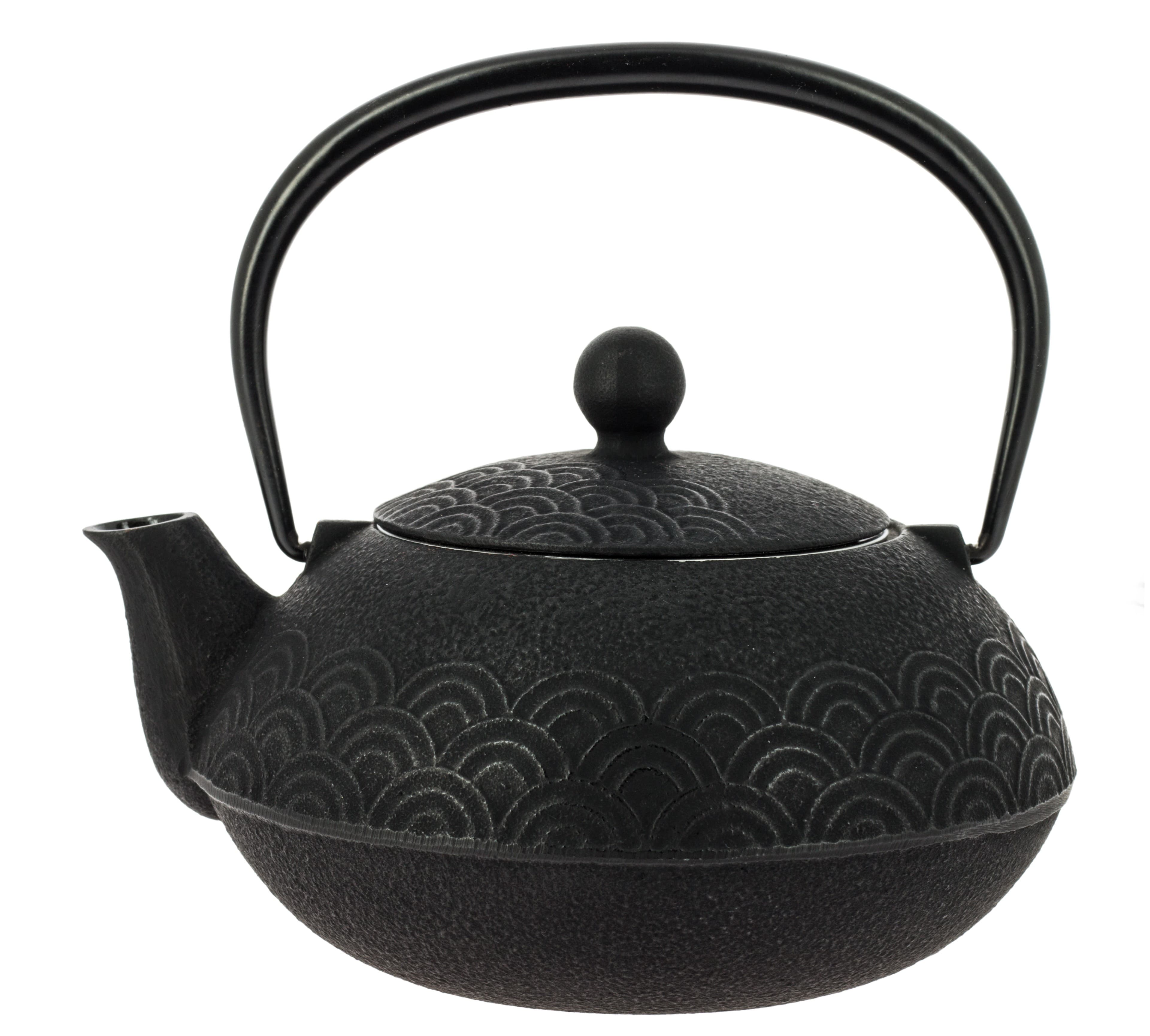 Théière Iwachu Seigaiha Wave 650 ml - 4 à 5 tasses : Couleur - Noir