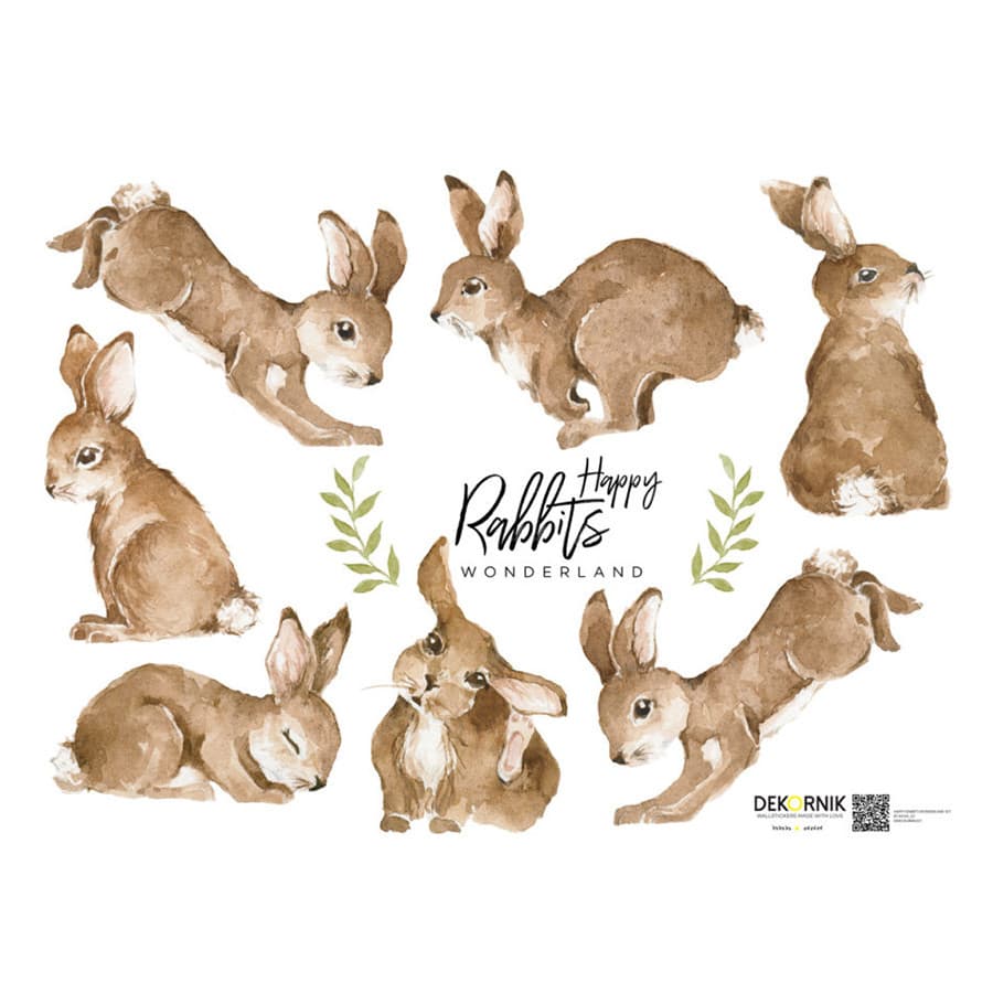 Stickers enfant petits lapins