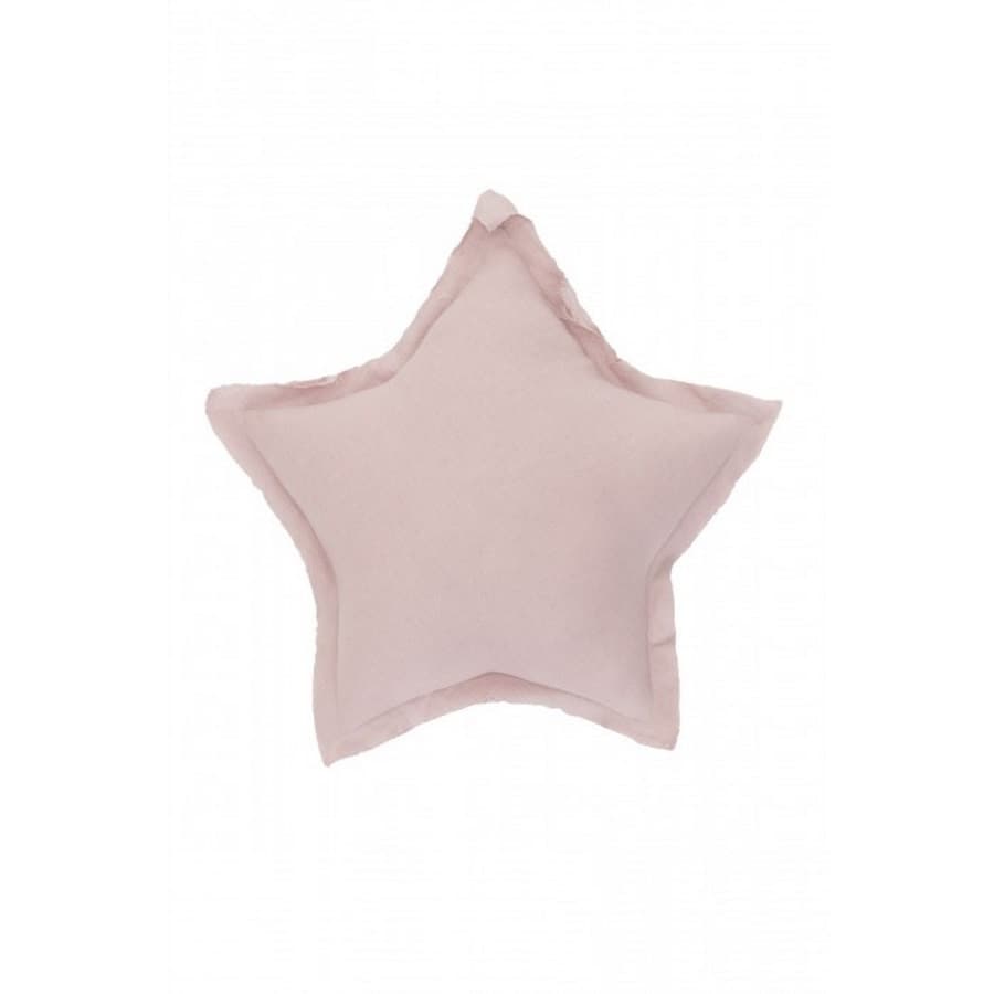 Coussin forme d'étoile en lin - rose
