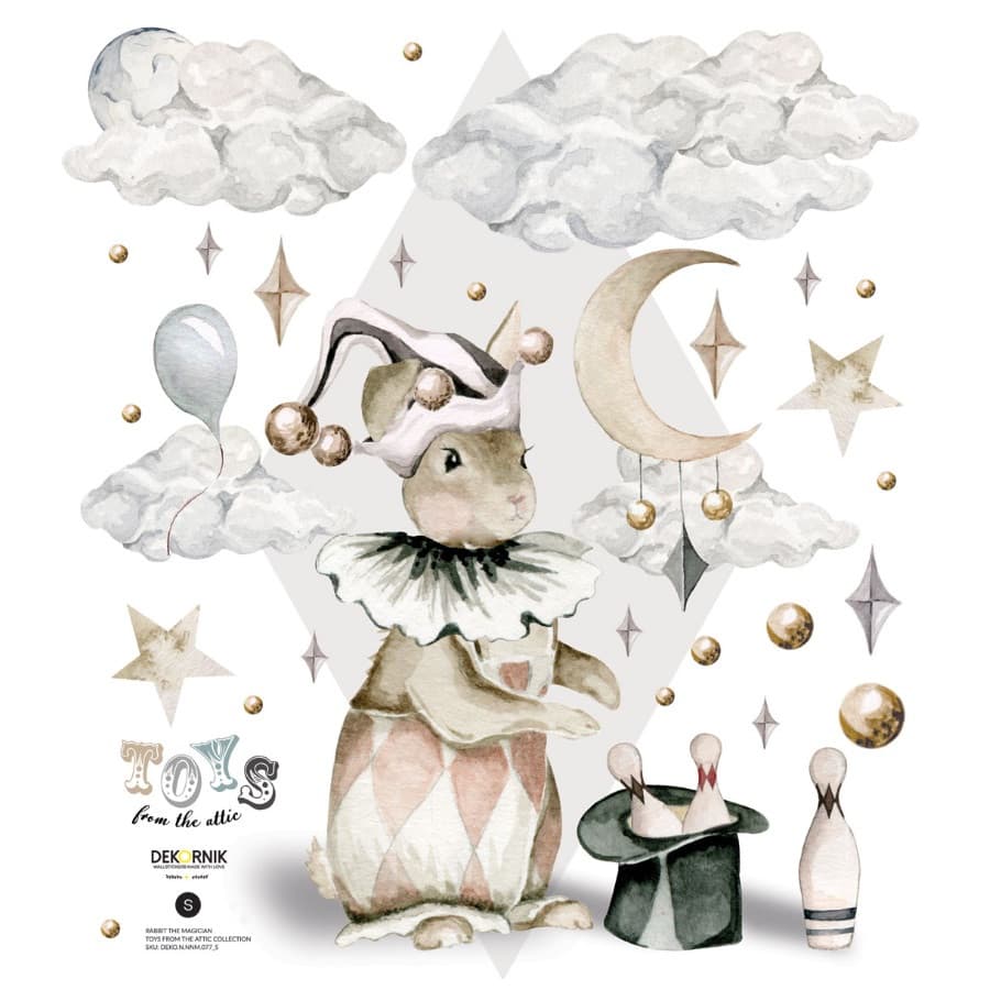 Sticker enfant - Le lapin magicien