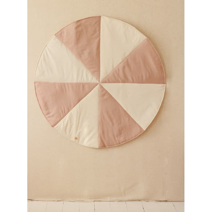 Tapis de jeux rond cirque rose poudré