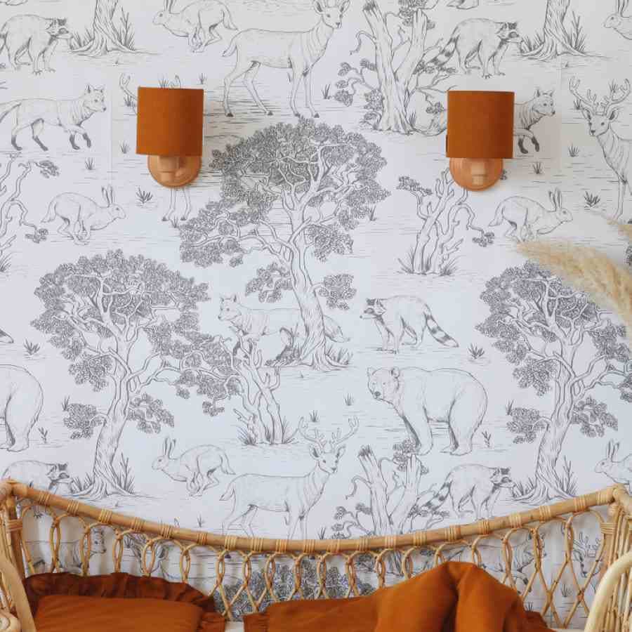 Lamps & Company applique enfant en lin caramel