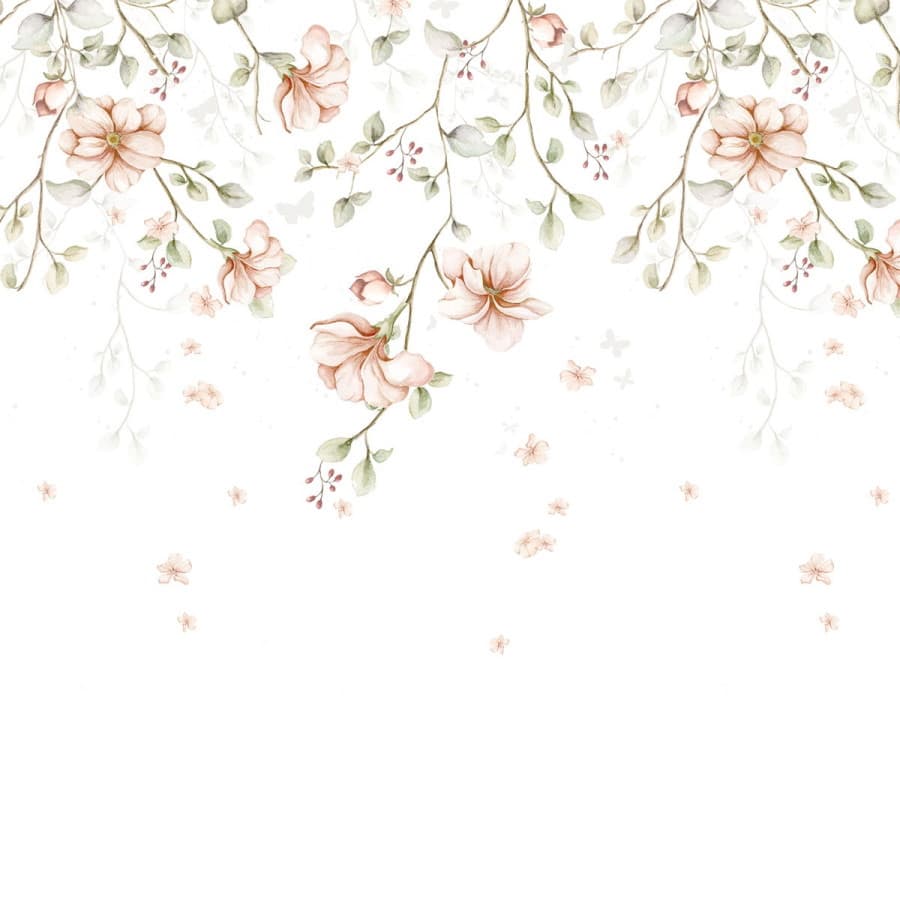 Papier peint Fleurs romantiques - paradise garden