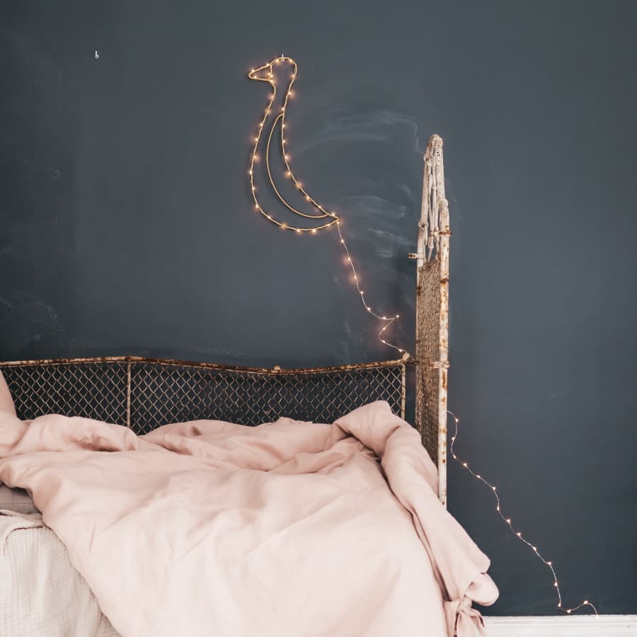 Lampe guirlande dorée LED - oie