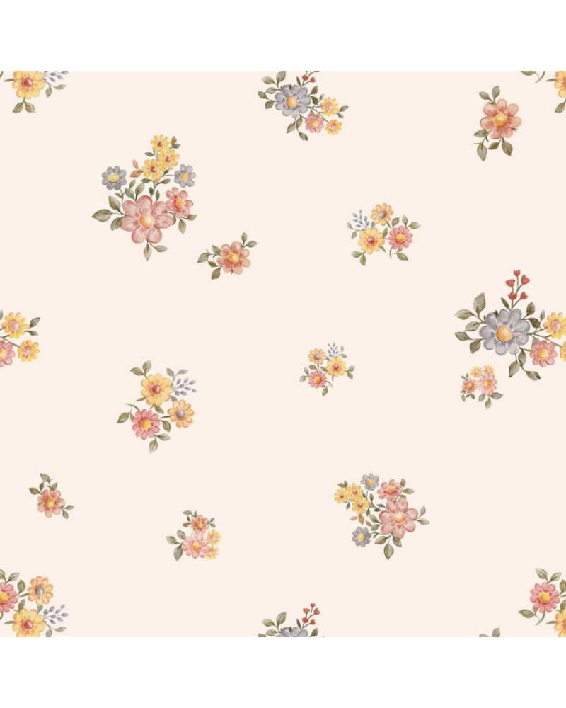 Papier peint petites fleurs des champs