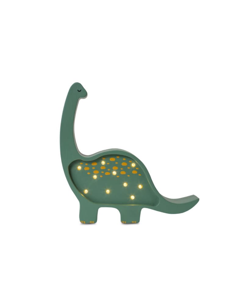 Lampe veilleuse en bois mini - dino military green