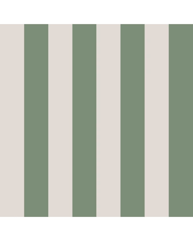Papier peint enfant à rayures Portofino vert