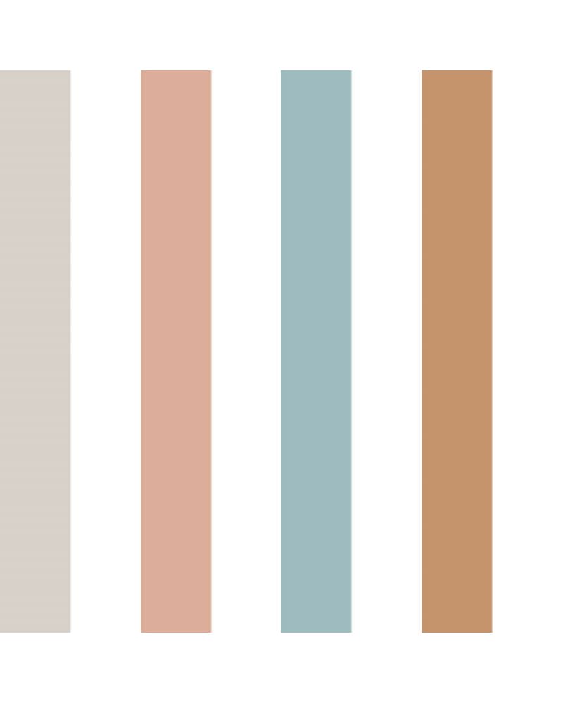 Papier peint enfant à rayures colorées Portofino