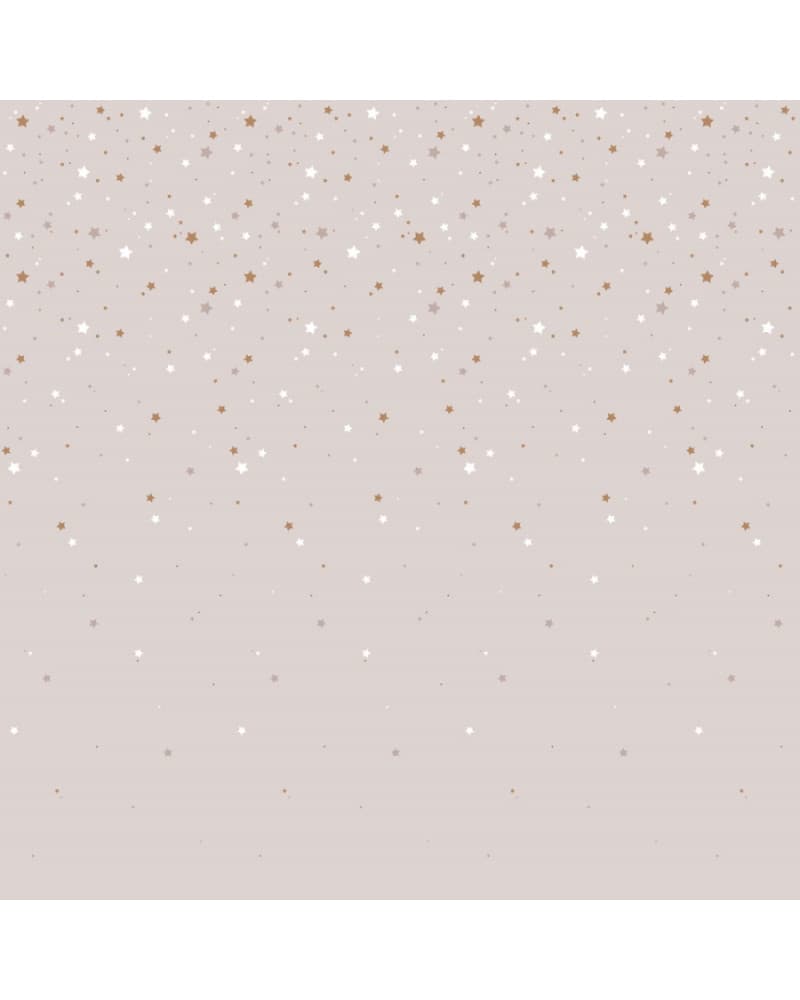 Papier peint petites étoiles fond rose poudré