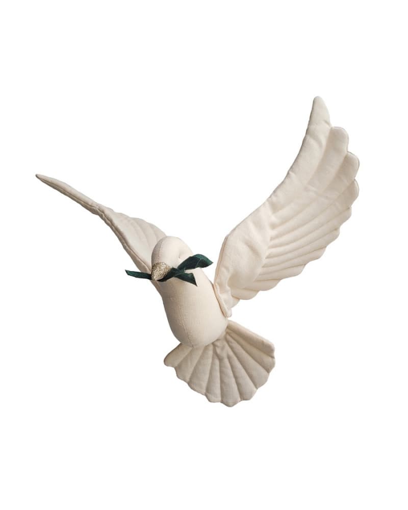 Pigeon à suspendre en lin light beige