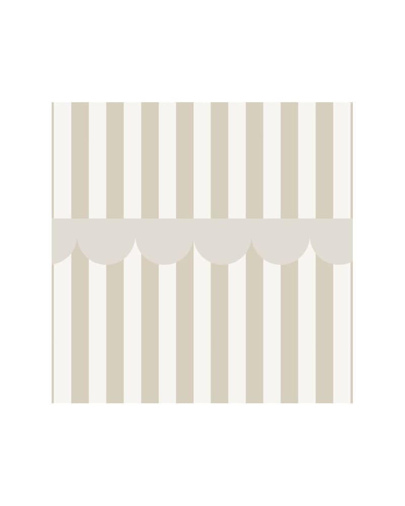 échantillon papier peint à rayures - beige et blanc