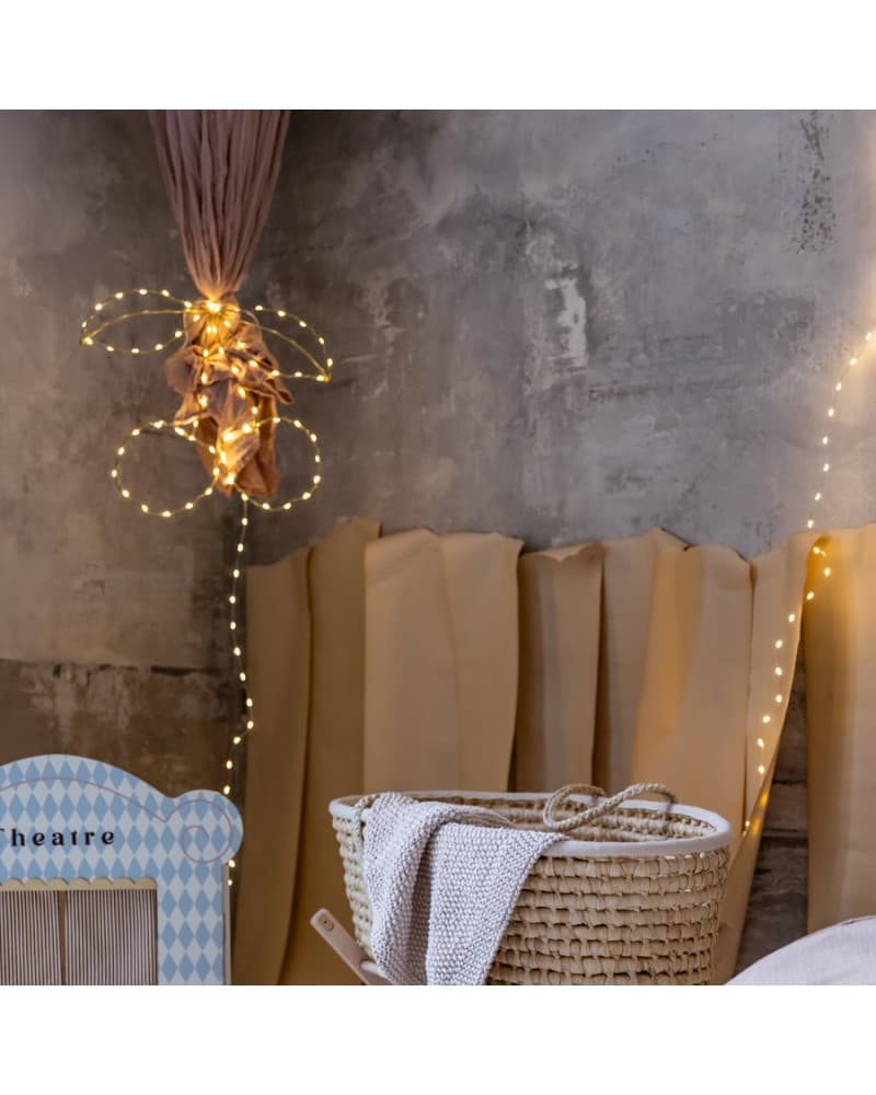 Lampe guirlande dorée LED cerises