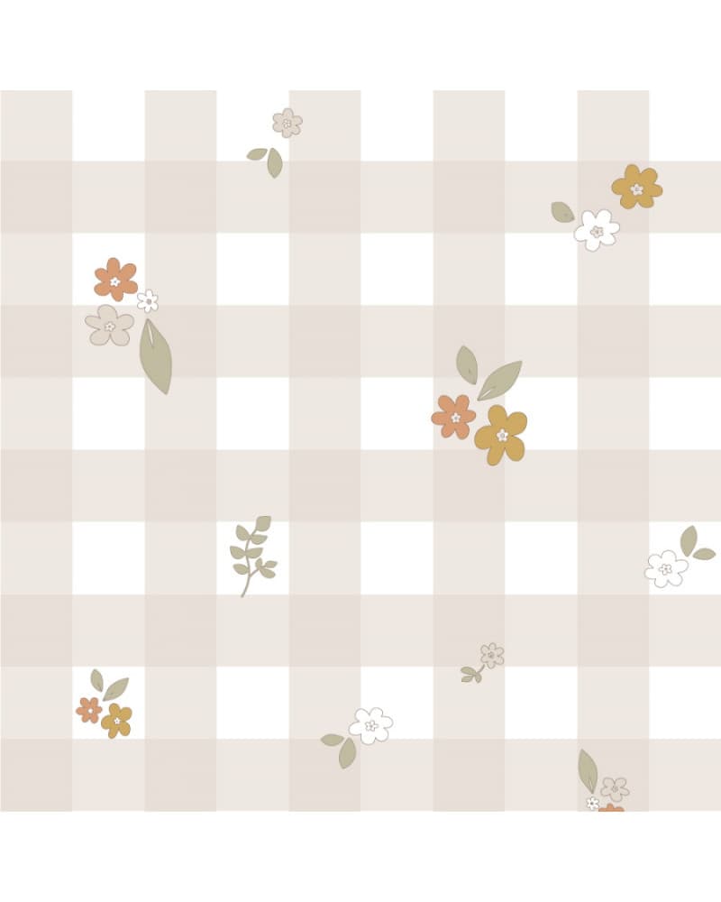 Papier peint enfant Boho check