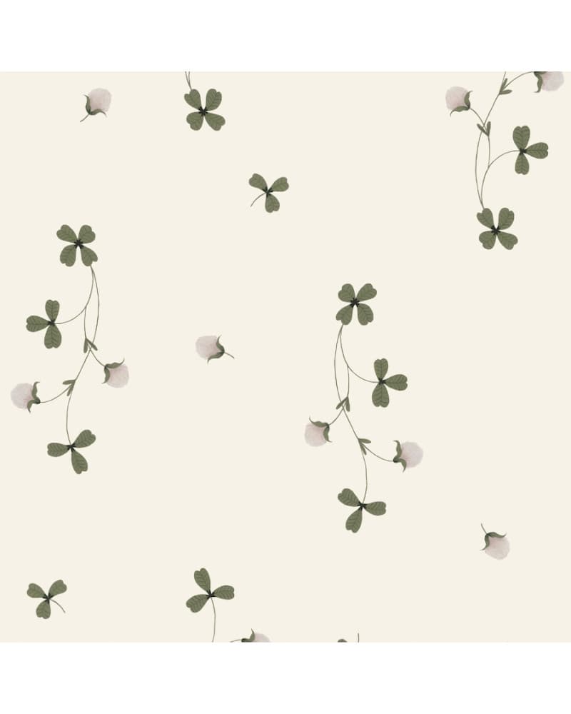 Echantillon papier peint Gomphrena fond crème