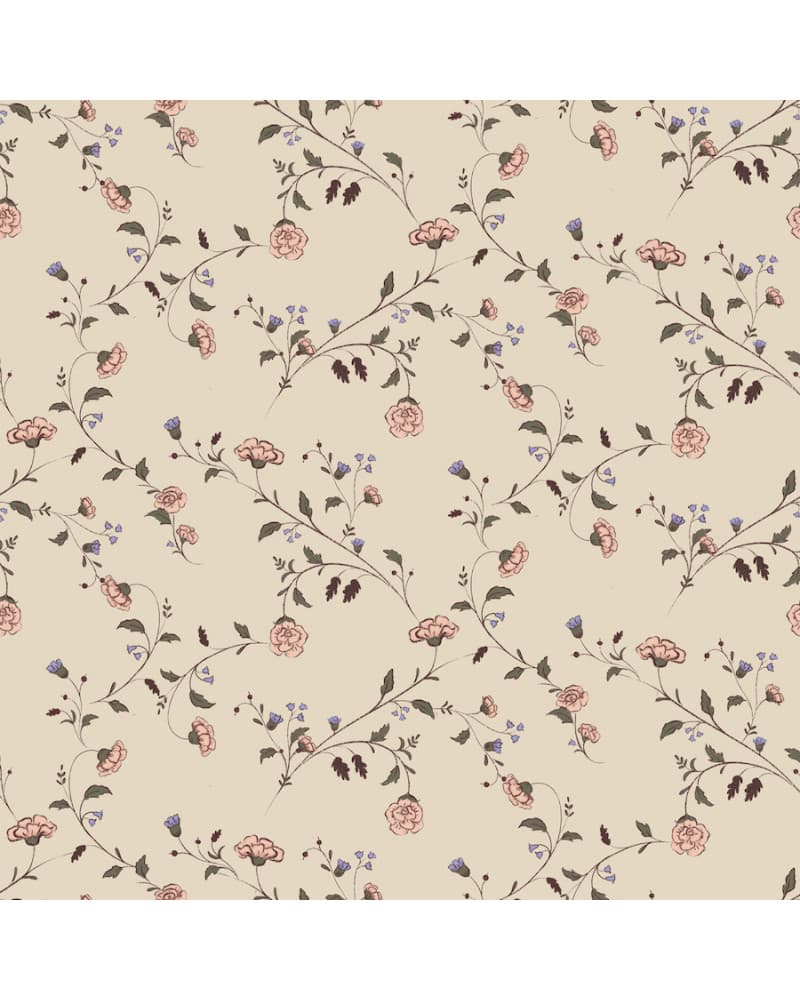 Echantillon papier peint Jardin floral