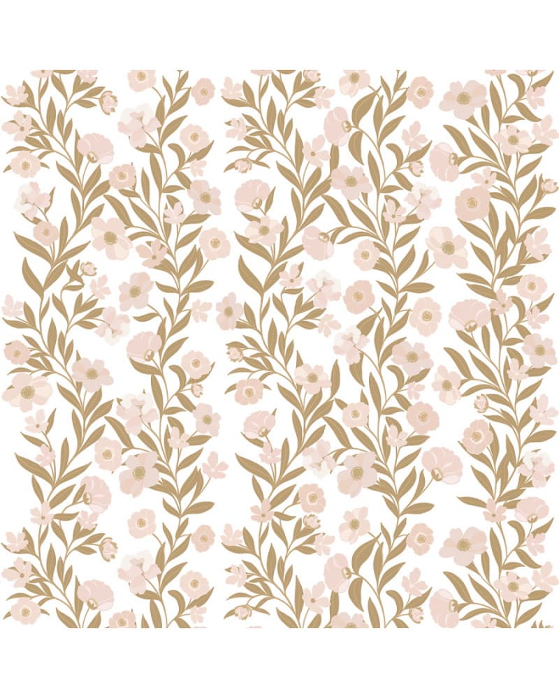 Papier peint enfant - Guirlandes de fleurs - Lilipinso