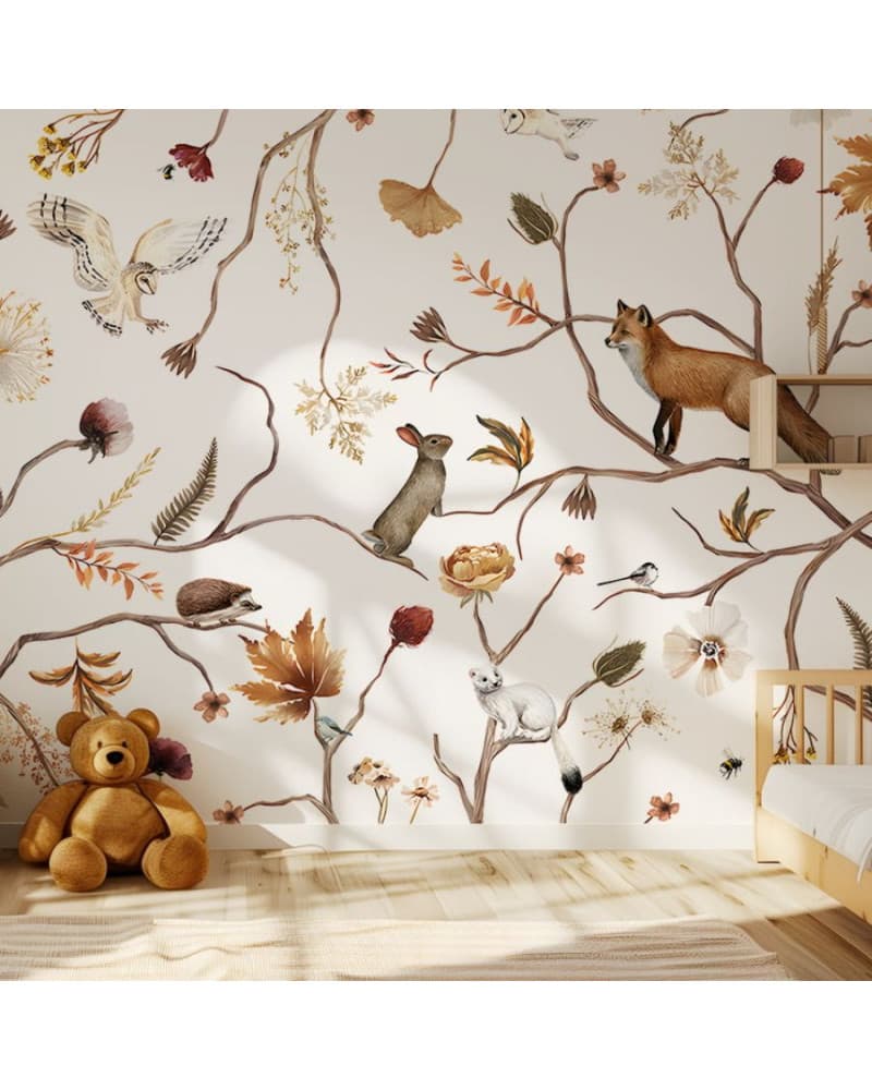 Echantillon papier peint Playful Forest