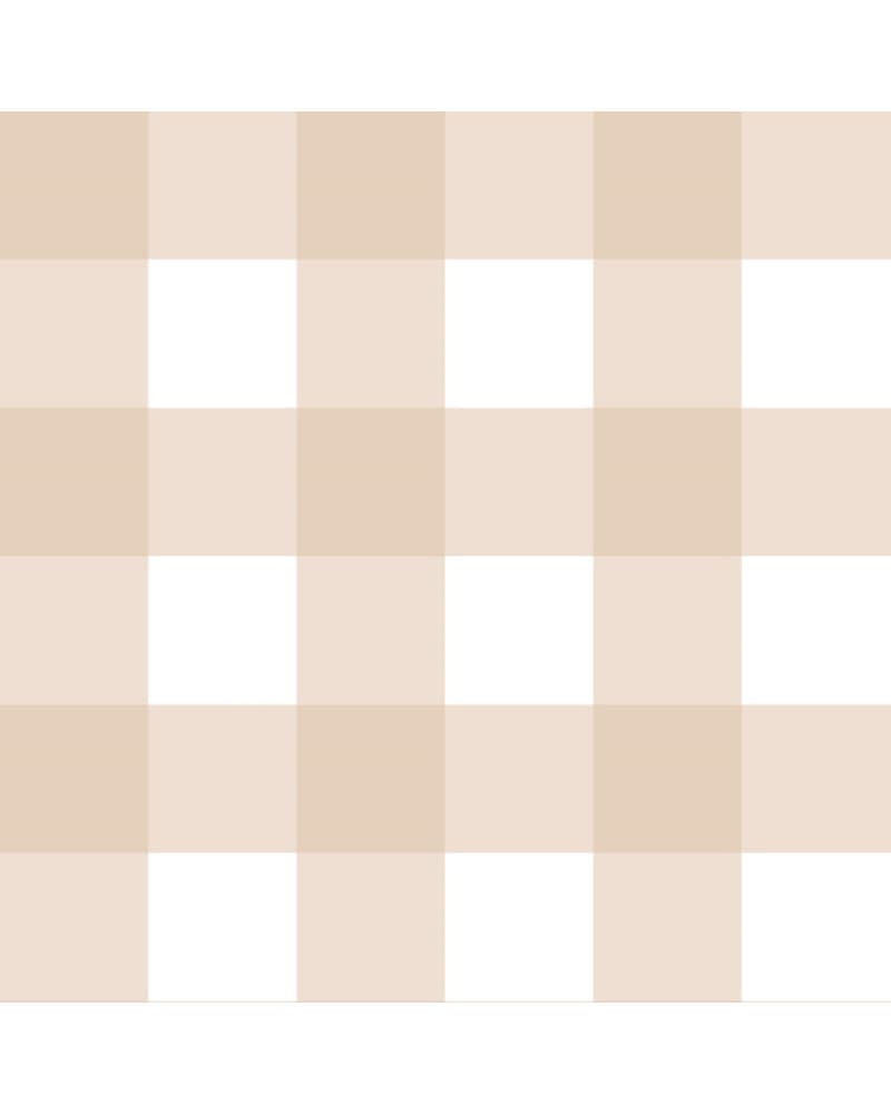 Papier peint enfant à carreaux - beige