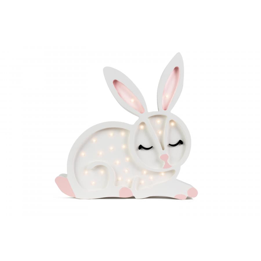 Lampe veilleuse en bois lapin