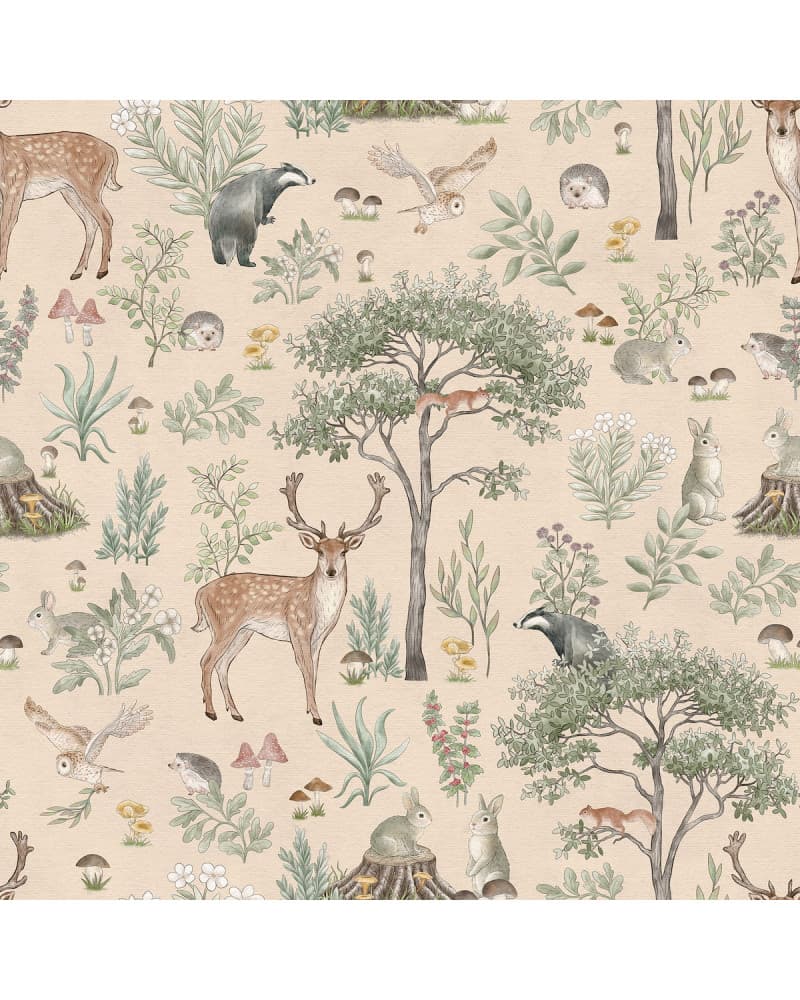 Echantillon papier peint Fantastic Forest - beige