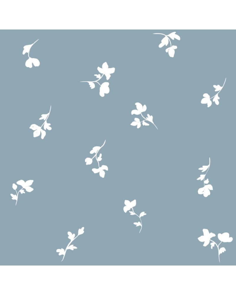 Papier peint enfant fleurs de Paris fond bleu