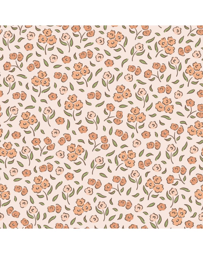 Papier peint enfant  - Petites Fleurs Rétro