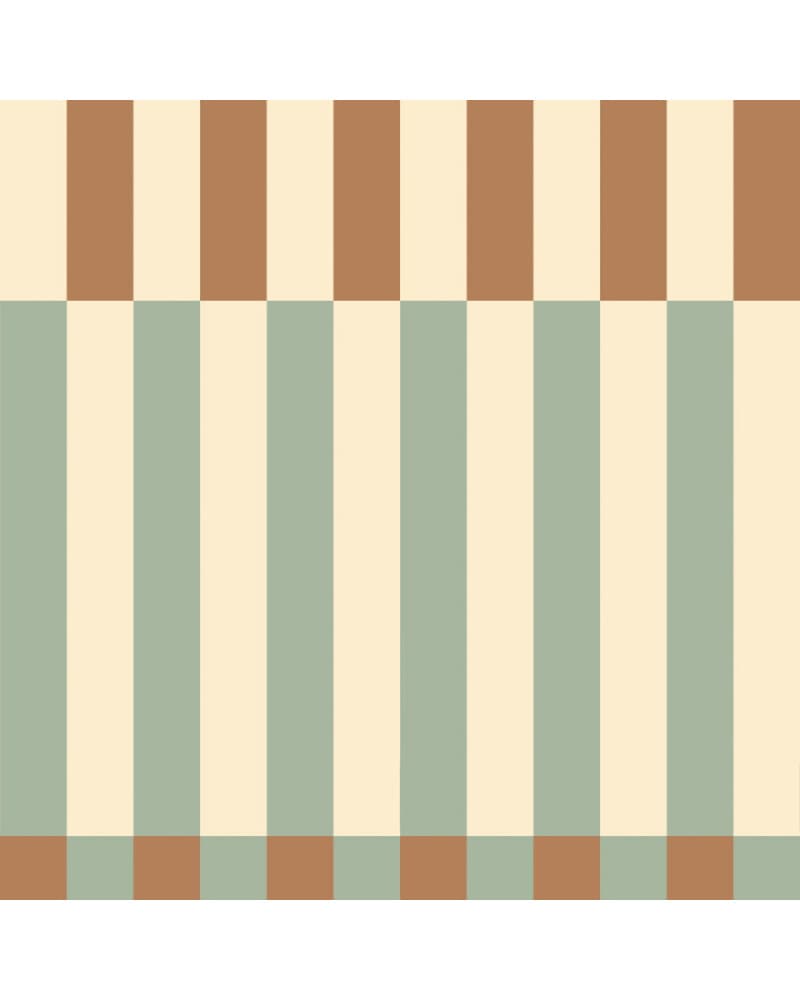 Papier Peint Enfant Nostalgie – Rayures Vert Vintage