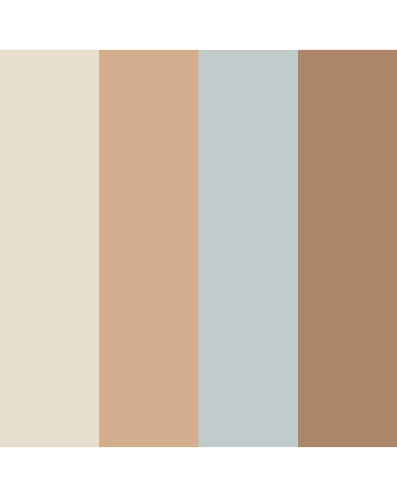 Papier Peint Enfant – Rayures Naturelles Quatre Tons