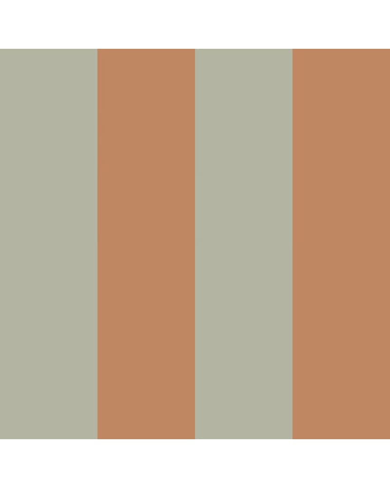 Papier Peint Enfant – Rayures Vert et Brun Nature