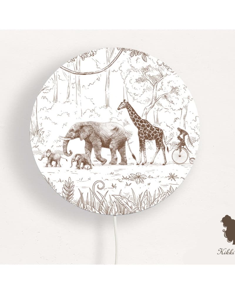 Applique murale ronde - Animale Parade