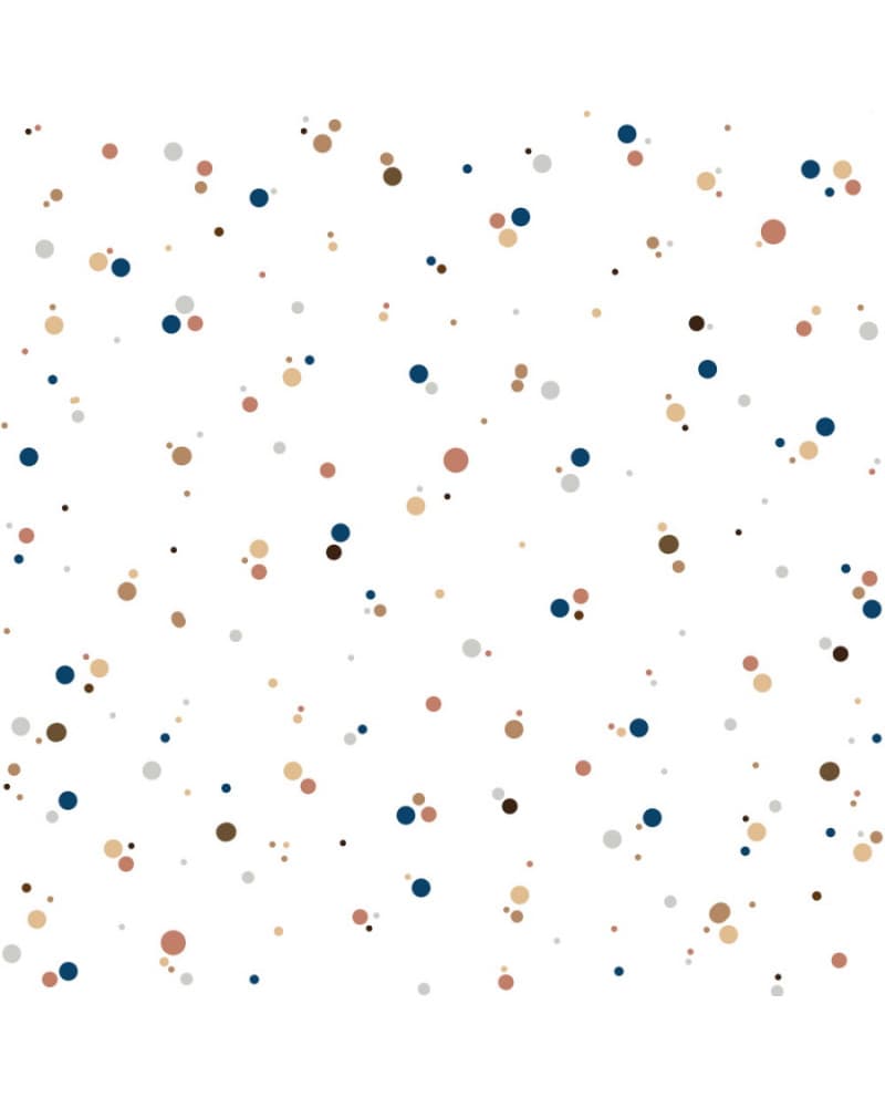 Papier peint enfant mini mini dots cannelle bleu