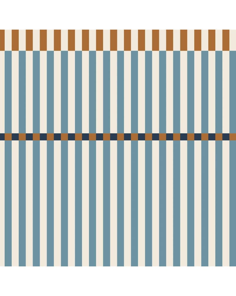 Papier Peint Enfant – Rayures Happy Bleu et Miel