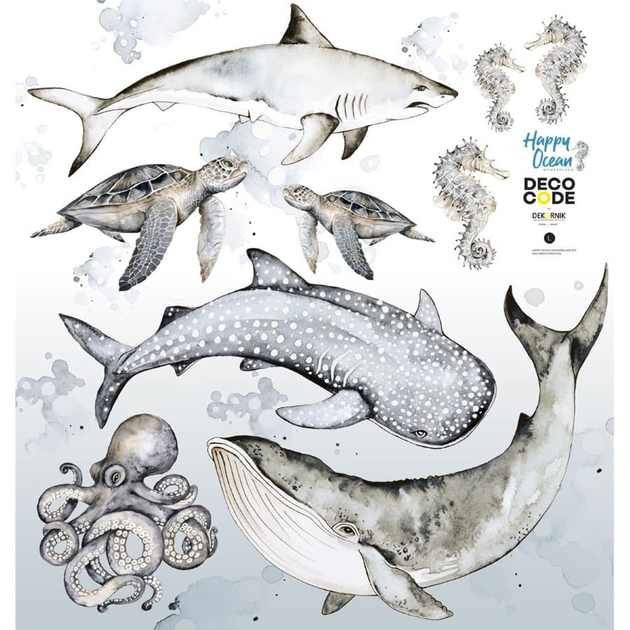Sticker enfant poissons des océans