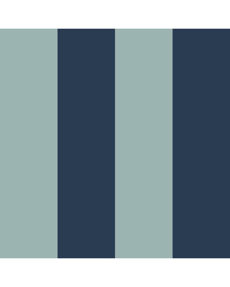 Papier Peint Enfant – Grandes Rayures Deux Bleus