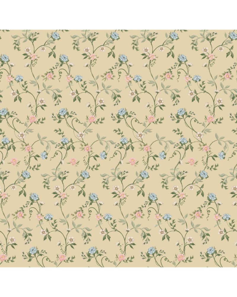 Echantillon papier peint Guirlande Florale