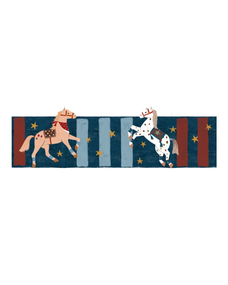 Frise murale Chevaux et Étoiles