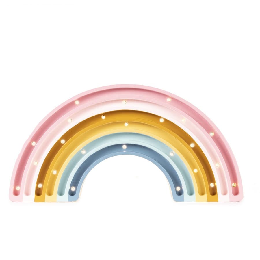 Lampe veilleuse en bois arc-en-ciel