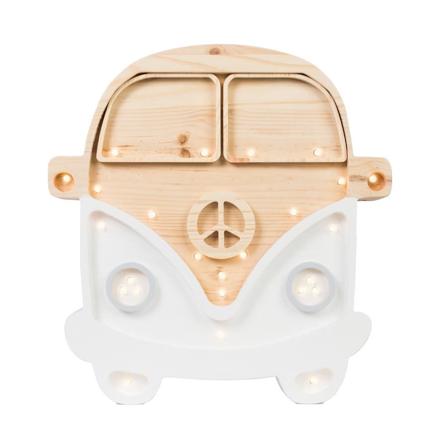 Lampe veilleuse en bois Van / bois et blanc