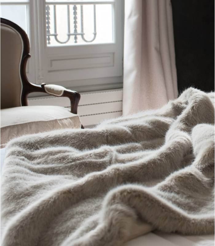 Couvre-lit Fausse Fourrure Luxe Persan 250 X 250 cm