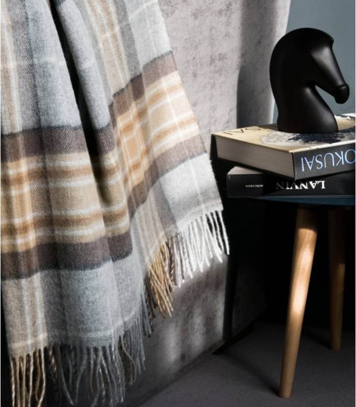 Plaid Laine Mérinos Écossais Mc Kellar - 140 X 185 cm