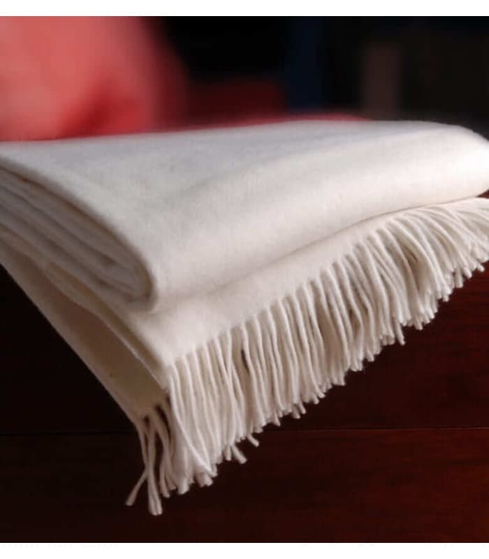 Plaid Cachemire Himalaya  Blanc